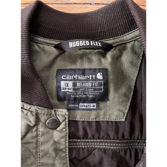 Carhartt Women's XL Rugged Flex Relaxed Fit Canvas Insulated Rib Collar Vest - Picture 5 of 9